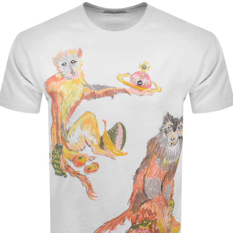 Vivienne Westwood Monkeys T Shirt White | Mainline Menswear us